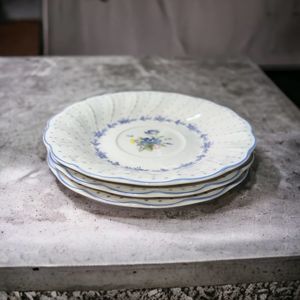 Blue Peony by NIKKO Teacup Saucers Set of 3 Used